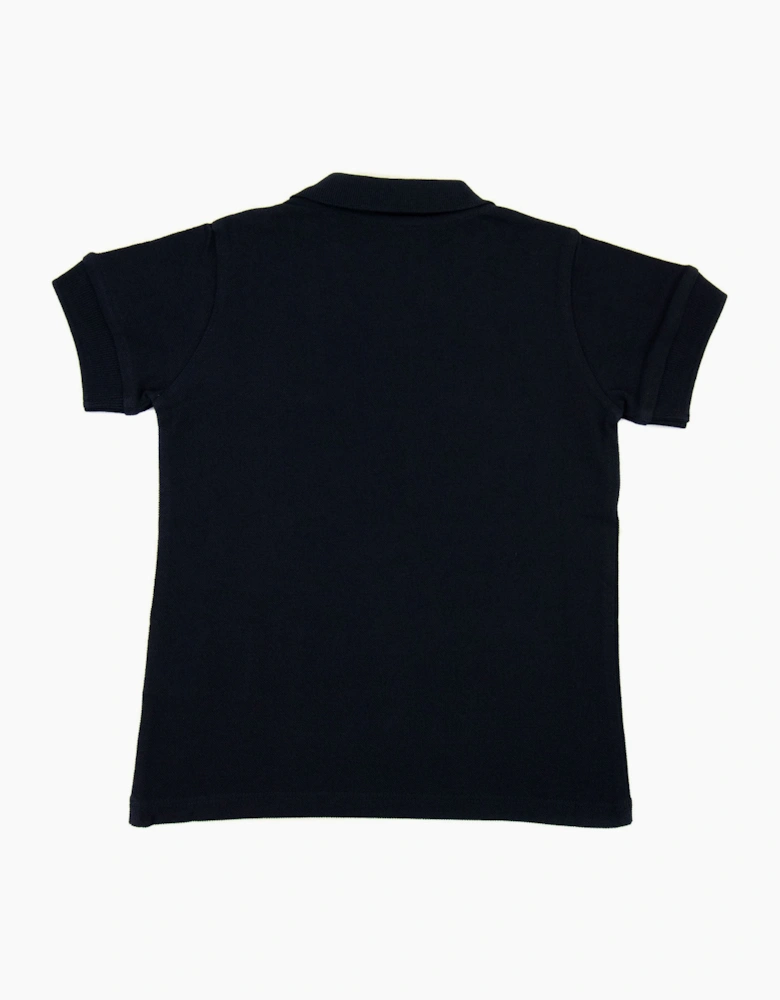 Moncler Junior Tricolour Logo Polo Night Blue 778