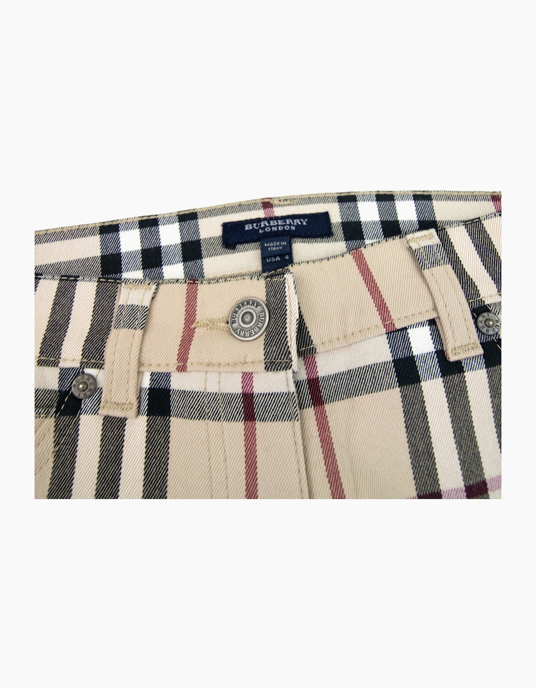 Burberry Woman Maidstone Check Trouser Beige 001