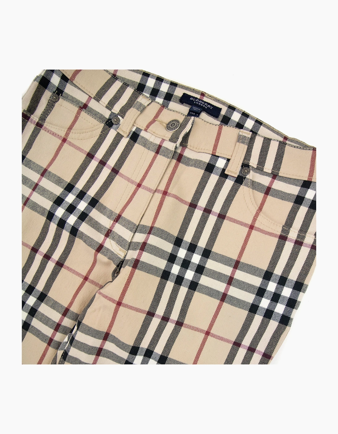 Burberry Woman Maidstone Check Trouser Beige 001