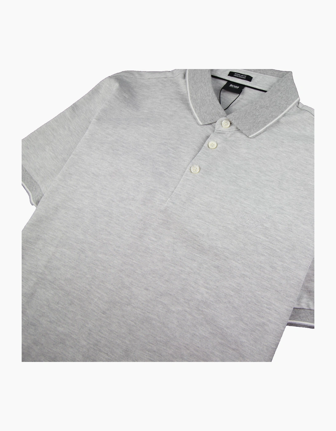 Hugo Boss Prout 10 Short Sleeve Polo Light Grey