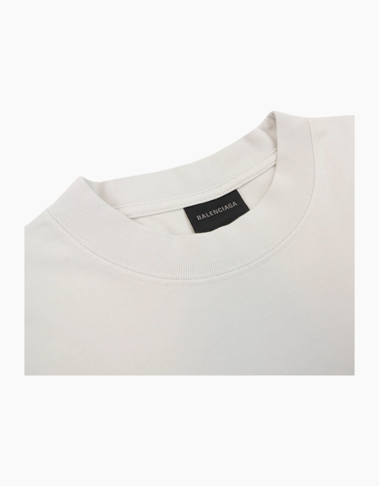 Balenciaga Painted Logo T Shirt White 9081