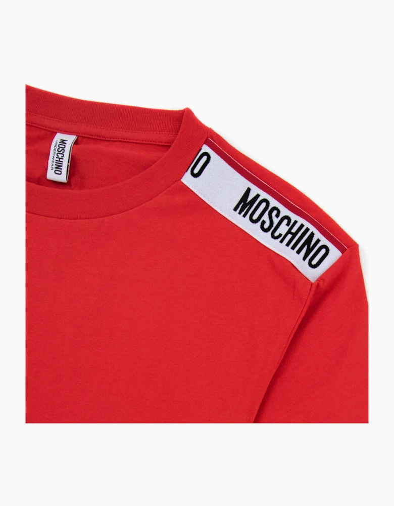 Moschino Underwear Tape Logo T-shirt Red 0113