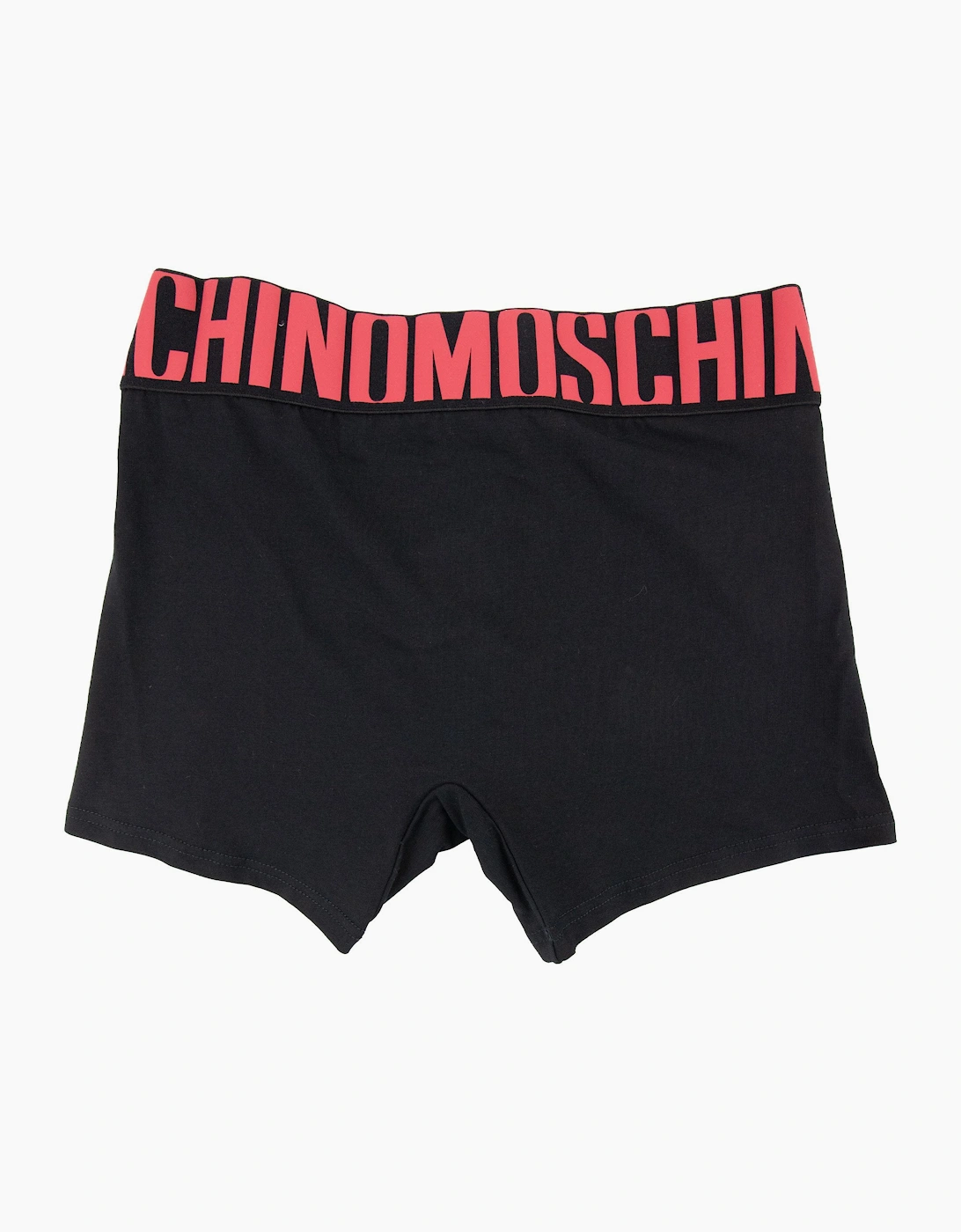 Moschino Underwear Logo Print Stretch Cotton Trunks Black