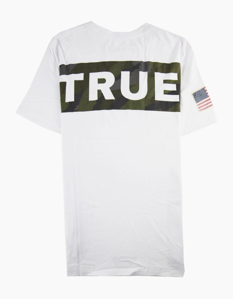 True Religion True Camo Crew Neck S/s T Shirt White