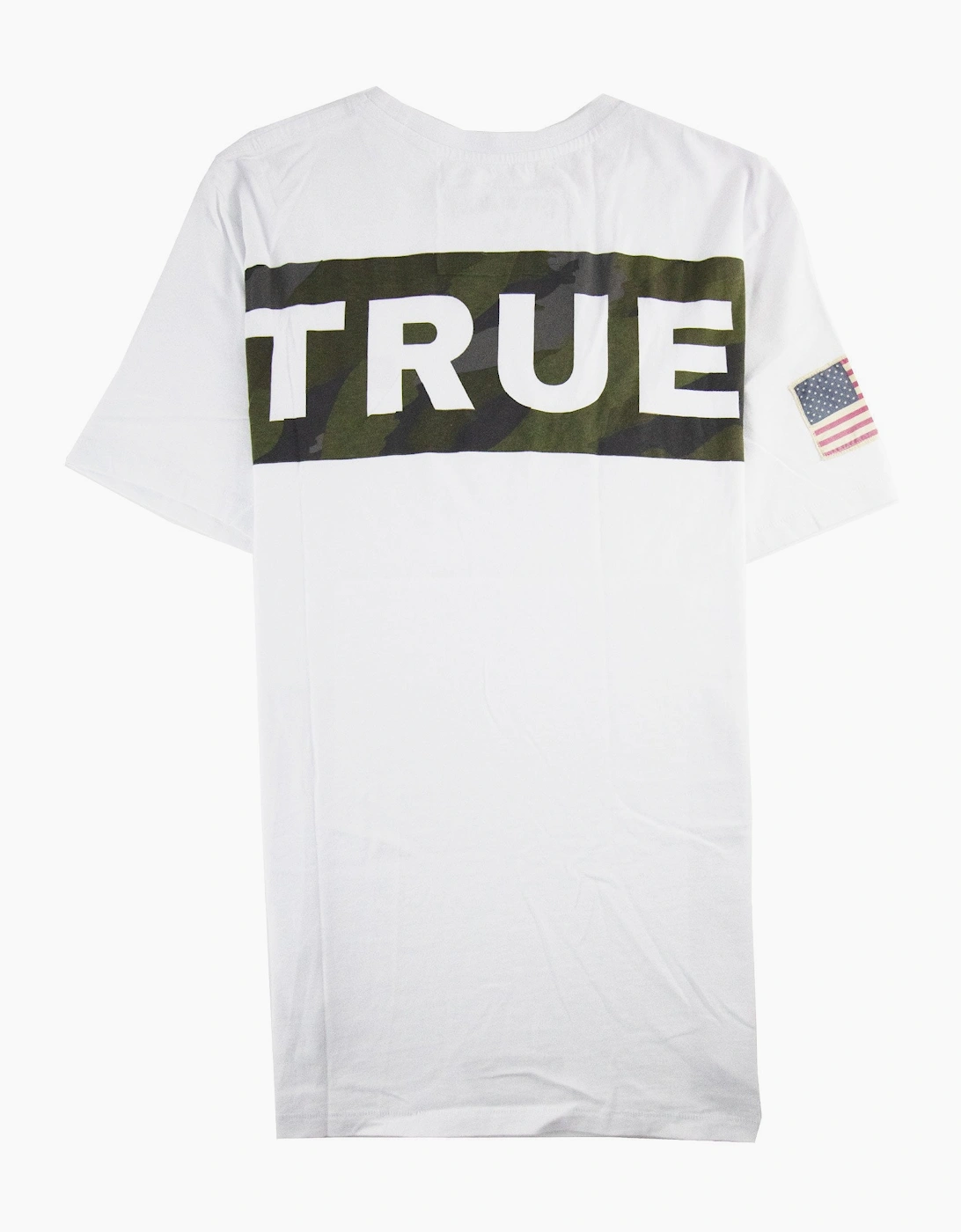 True Religion True Camo Crew Neck S/s T Shirt White