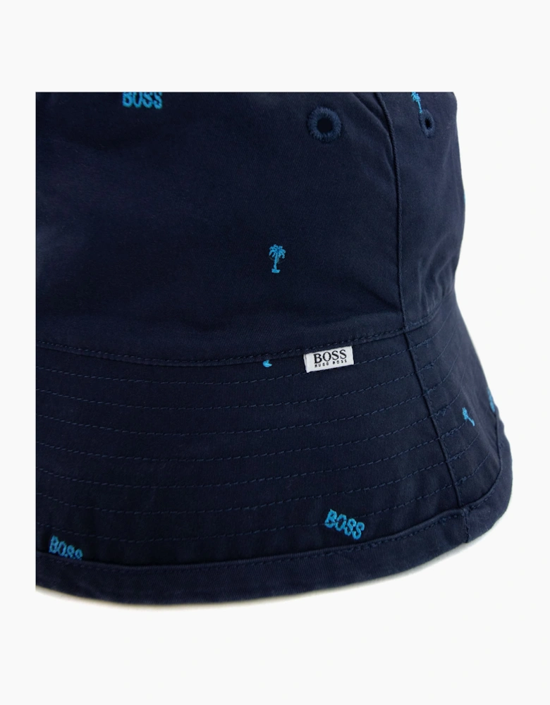 Hugo Boss Kids' Reversible Logo Hat Navy