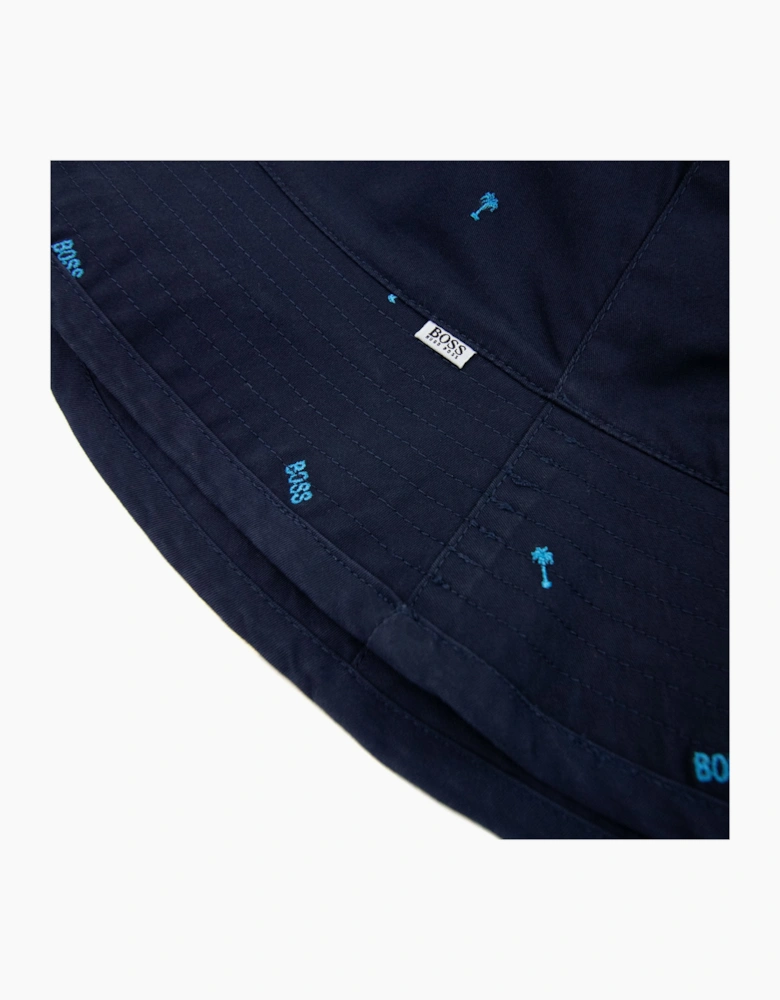 Hugo Boss Kids' Reversible Logo Hat Navy
