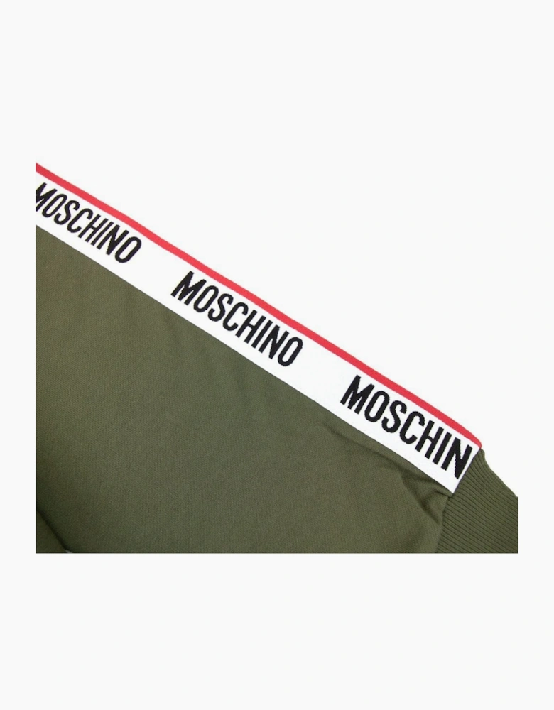 Moschino Underwear Tape Logo Arm Sweatshirt Khaki 0430