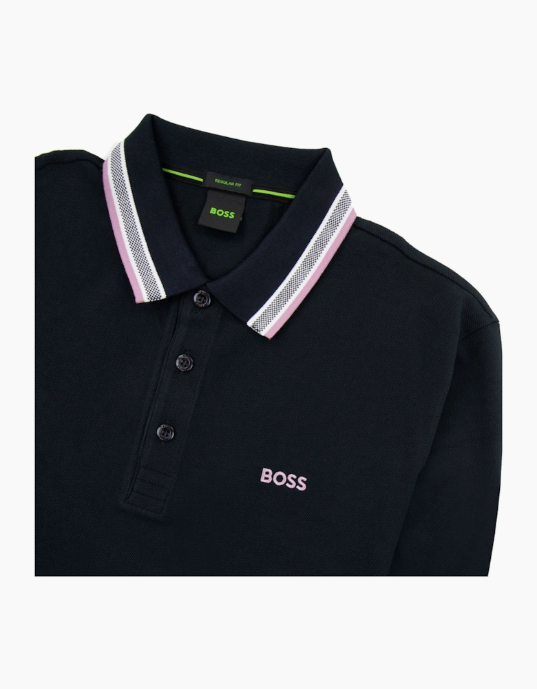Hugo Boss Plisy Regular Fit L/s Polo Black 401
