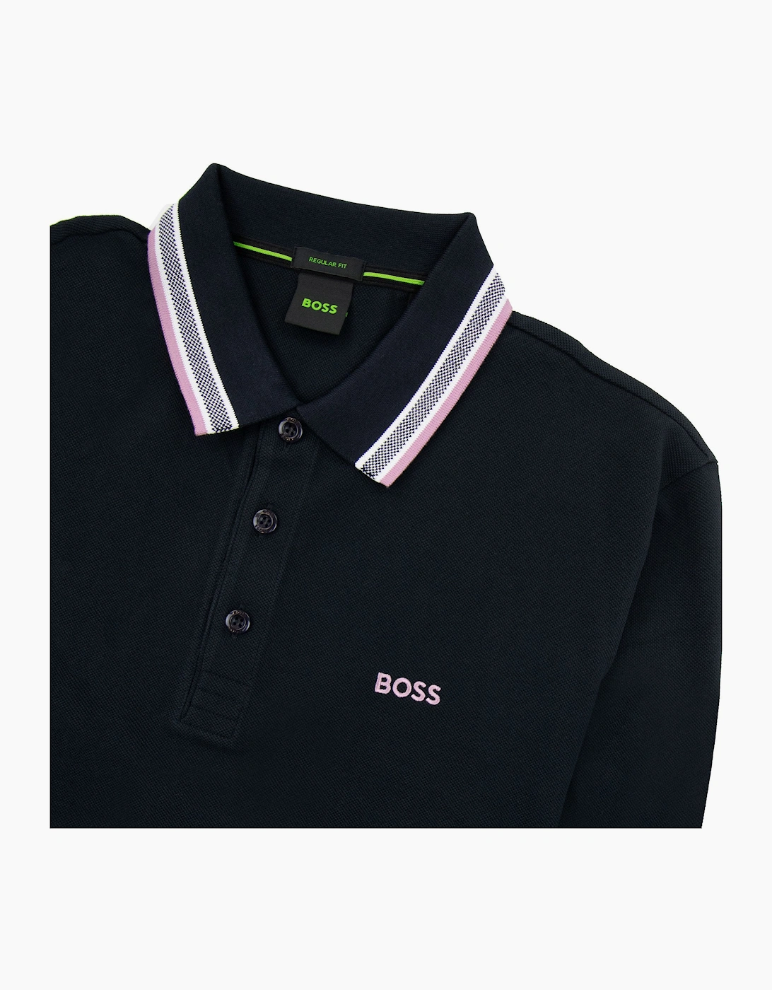 Hugo Boss Plisy Regular Fit L/s Polo Black 401