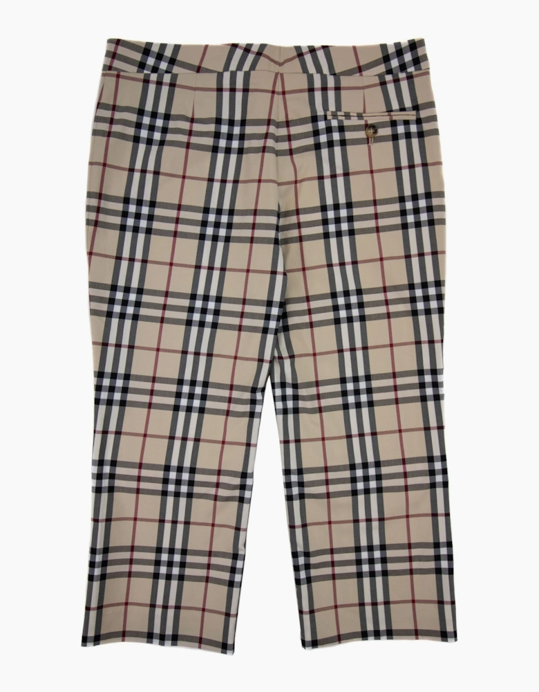 Burberry Woman Marden Check Short Trouser Beige 0144