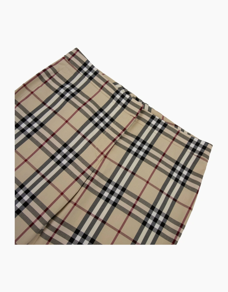 Burberry Woman Marden Check Short Trouser Beige 0144