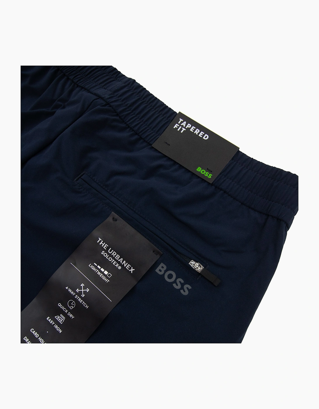 Hugo Boss Tapered-fit Trousers In Easy-iron Stretch Poplin Navy 402