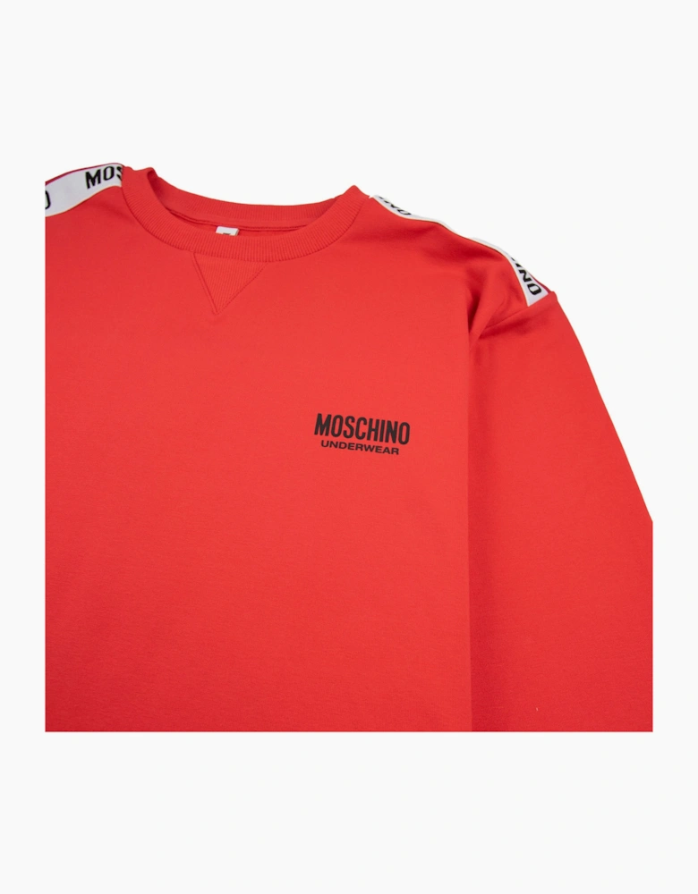 Moschino Underwear Shoulder Logo Sweatshirt Red