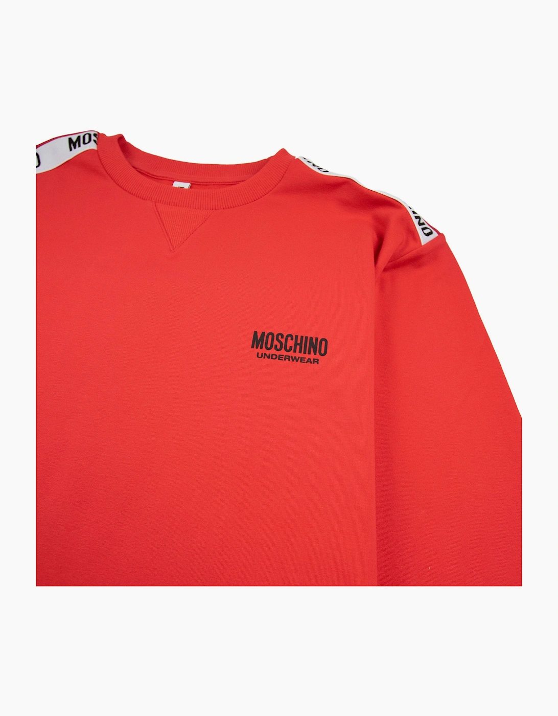 Moschino Underwear Shoulder Logo Sweatshirt Red