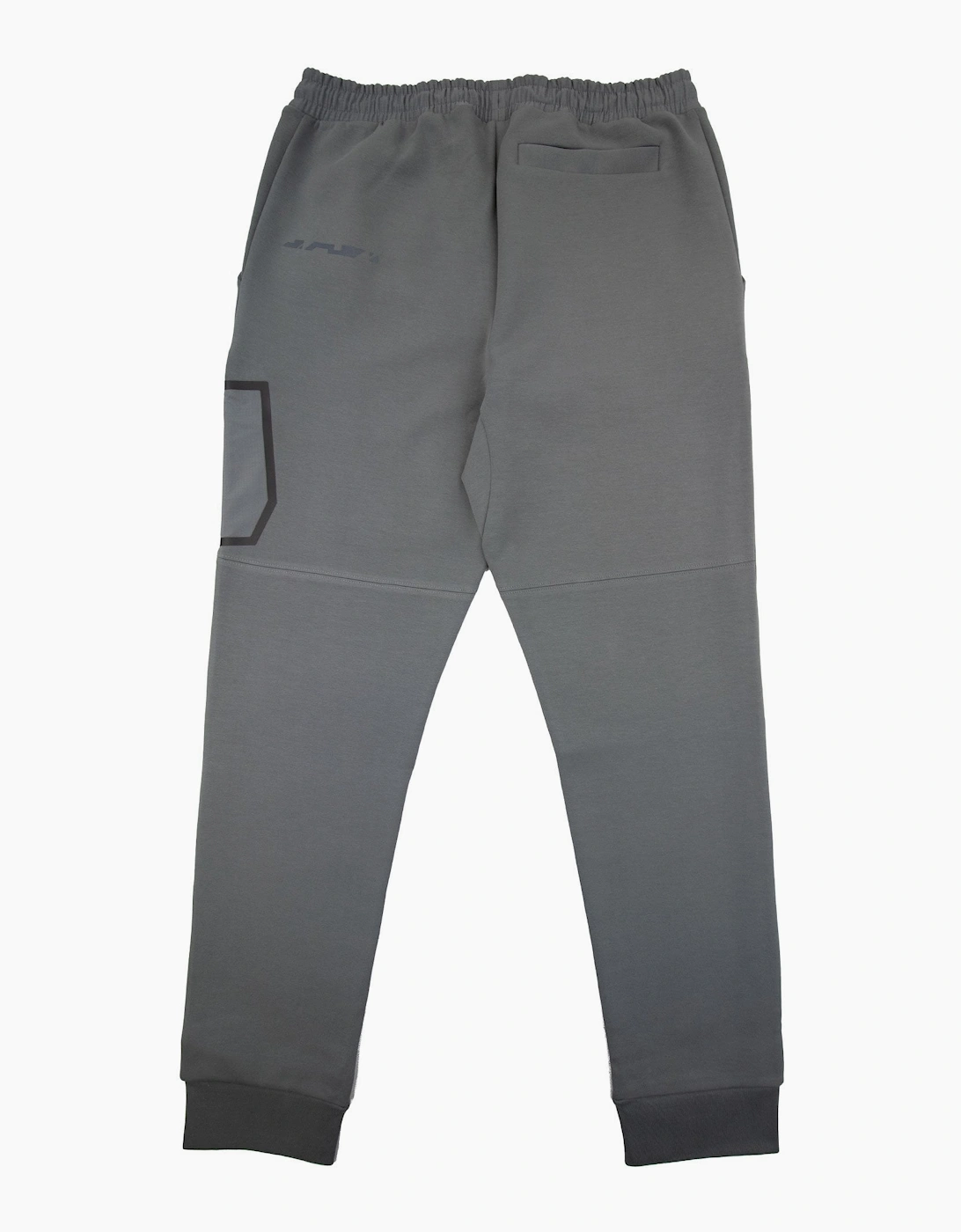Hugo Boss Hariq Cotton-blend Tracksuit Bottoms With Decorative Reflective Logo Dark Grey