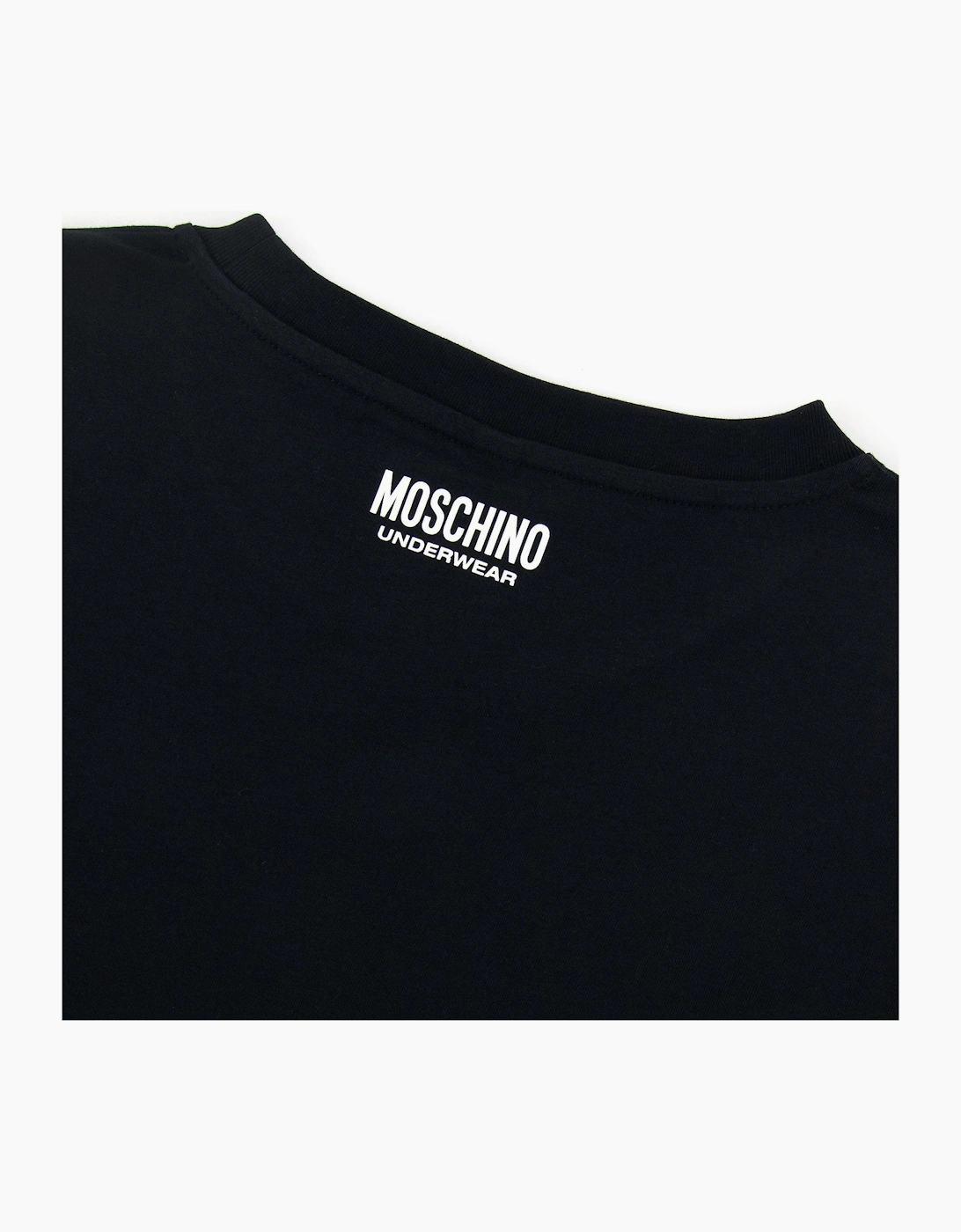 Moschino Underwear Tape Cuff Sleeve T Shirt Black 0555