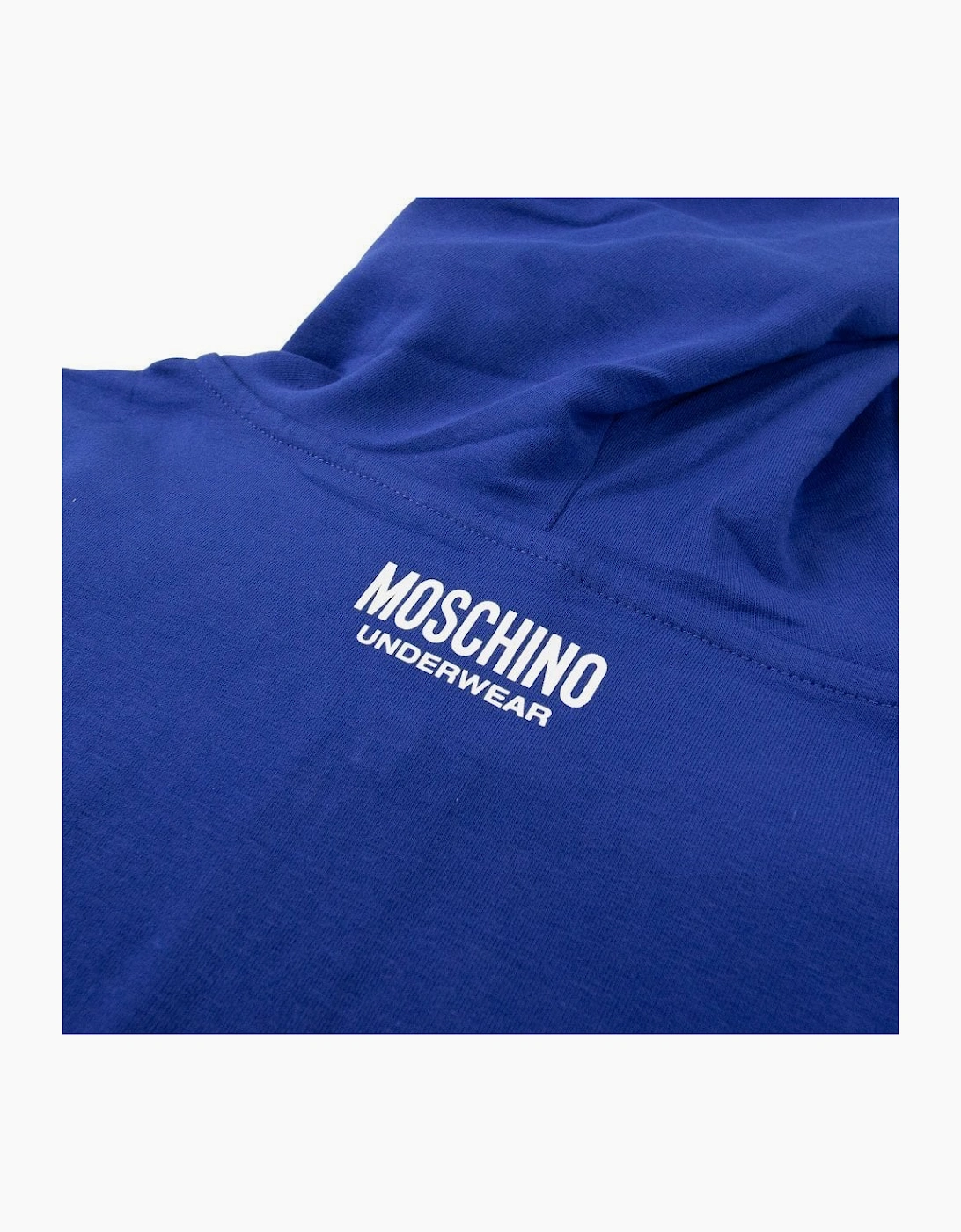 Moschino Underwear Pocket Tape Logo Hoody Elec Blue