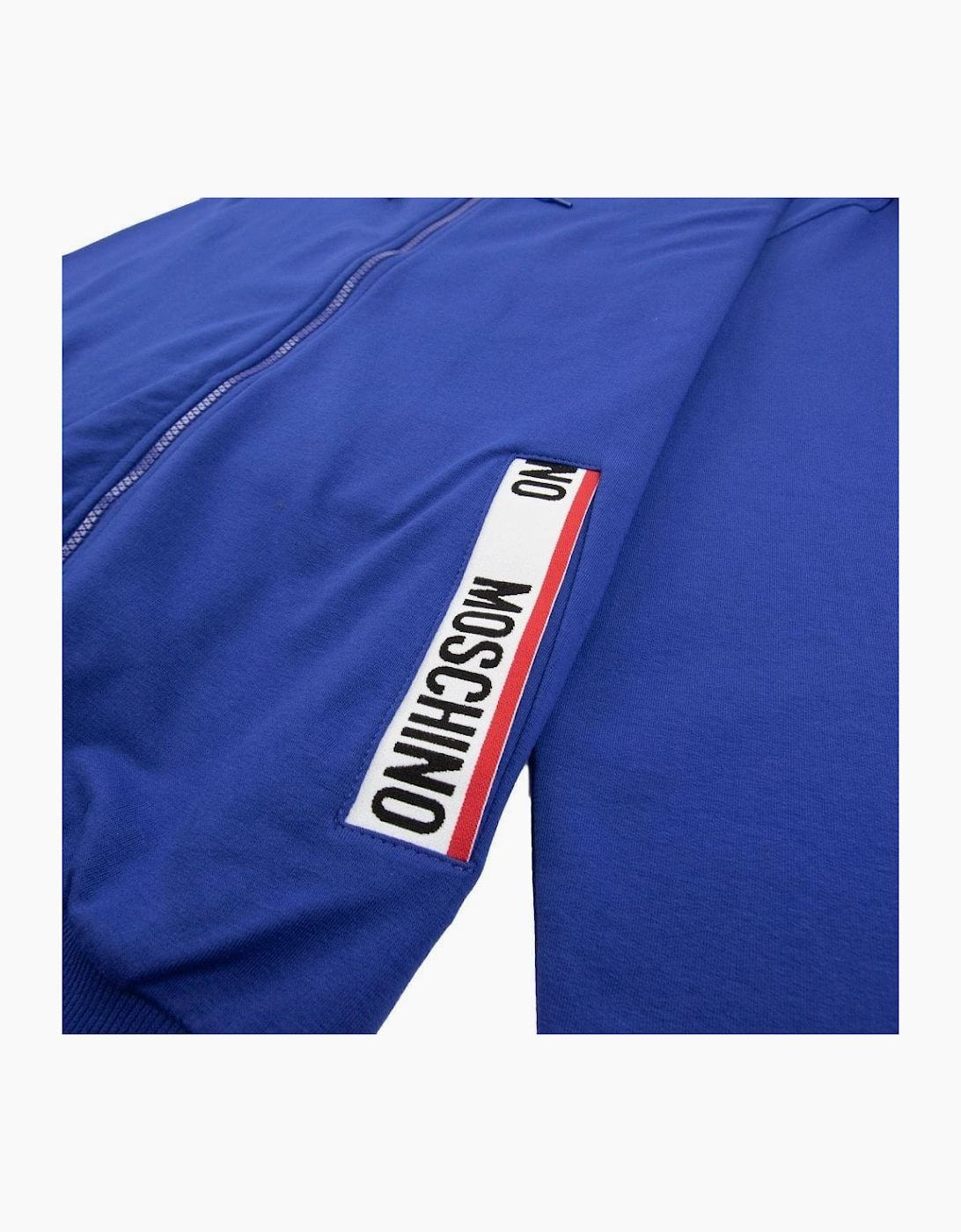 Moschino Underwear Pocket Tape Logo Hoody Elec Blue