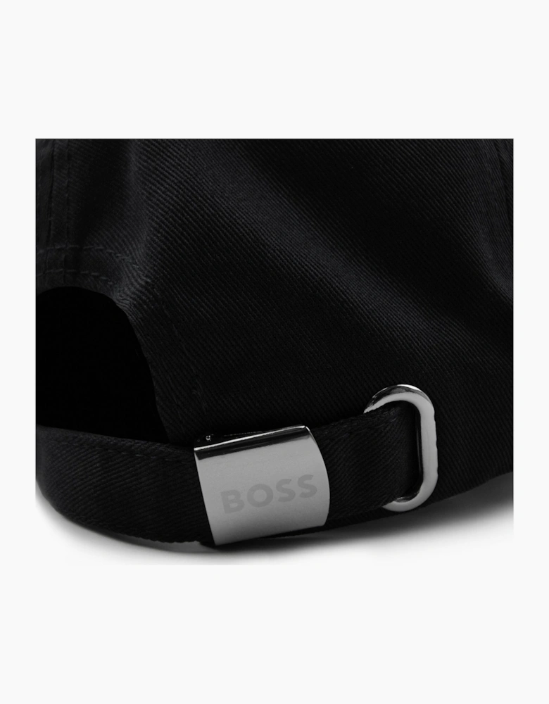 Hugo Boss Logo-print Cap In Cotton Twill Black 001