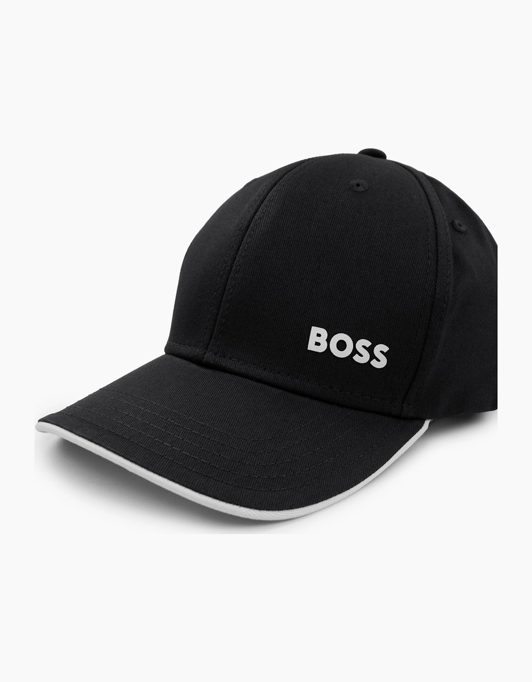 Hugo Boss Logo-print Cap In Cotton Twill Black 001