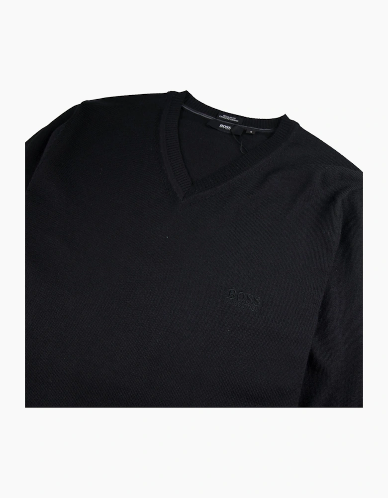 Hugo Boss Bargritte-B V Neck Knitted Jumper Black