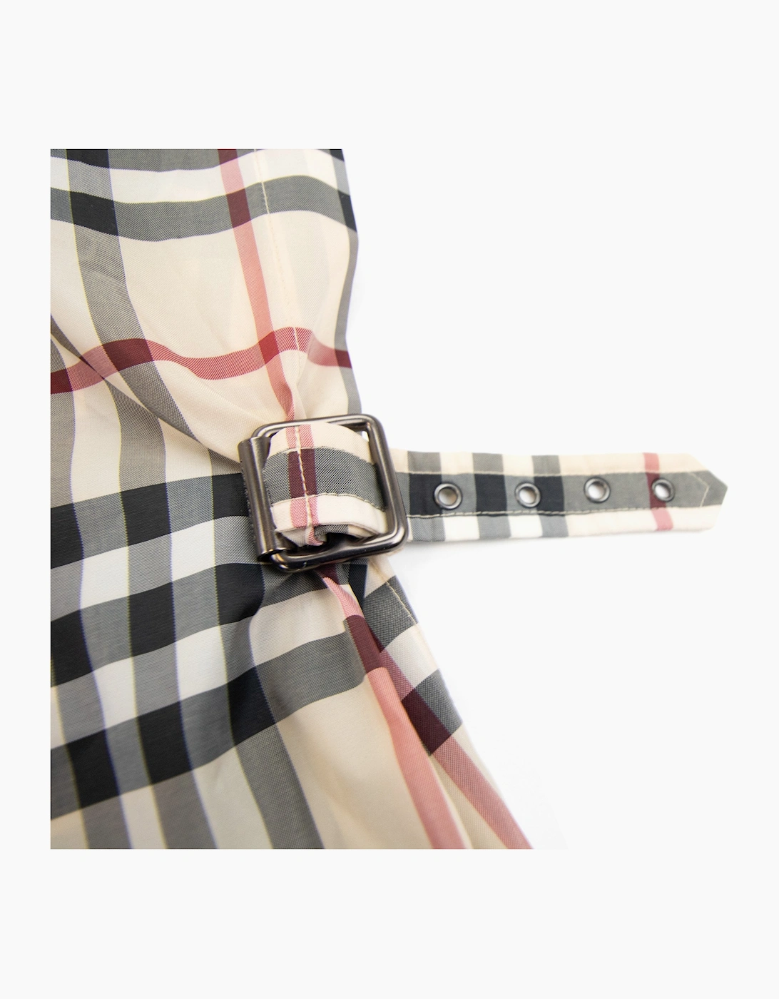 Burberry Woman Check Hoodied Poncho Camel