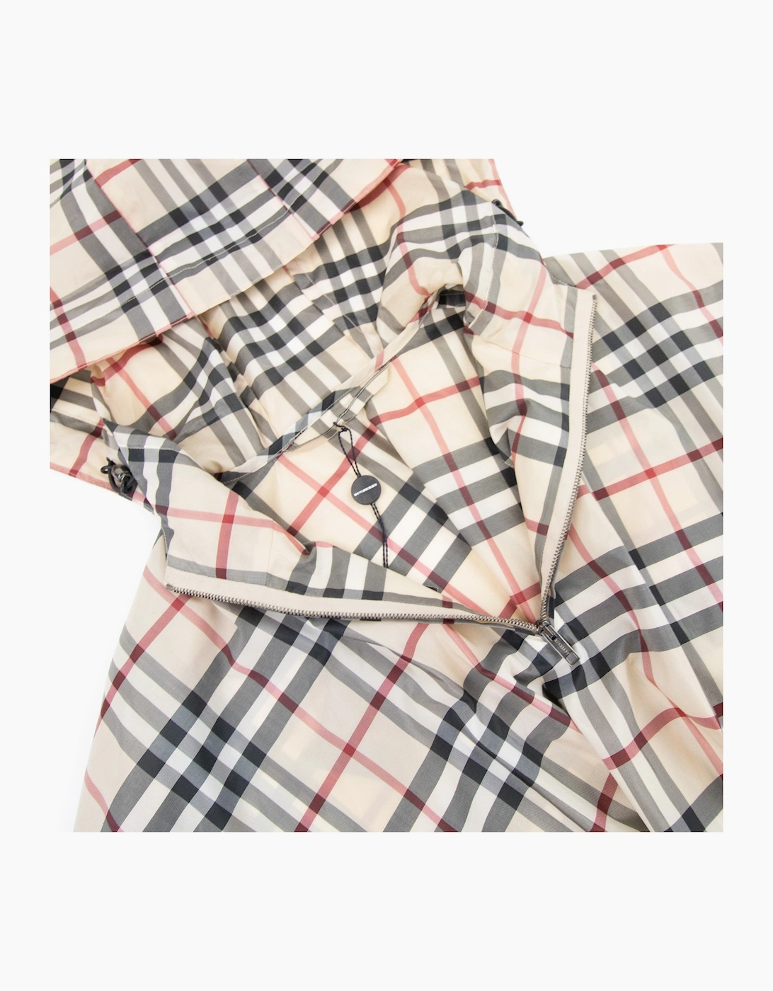 Burberry Woman Check Hoodied Poncho Camel