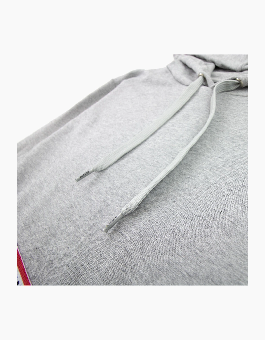 Moschino Underwear Tape Logo Lounge Hooded Sweatshirt Grey 0489
