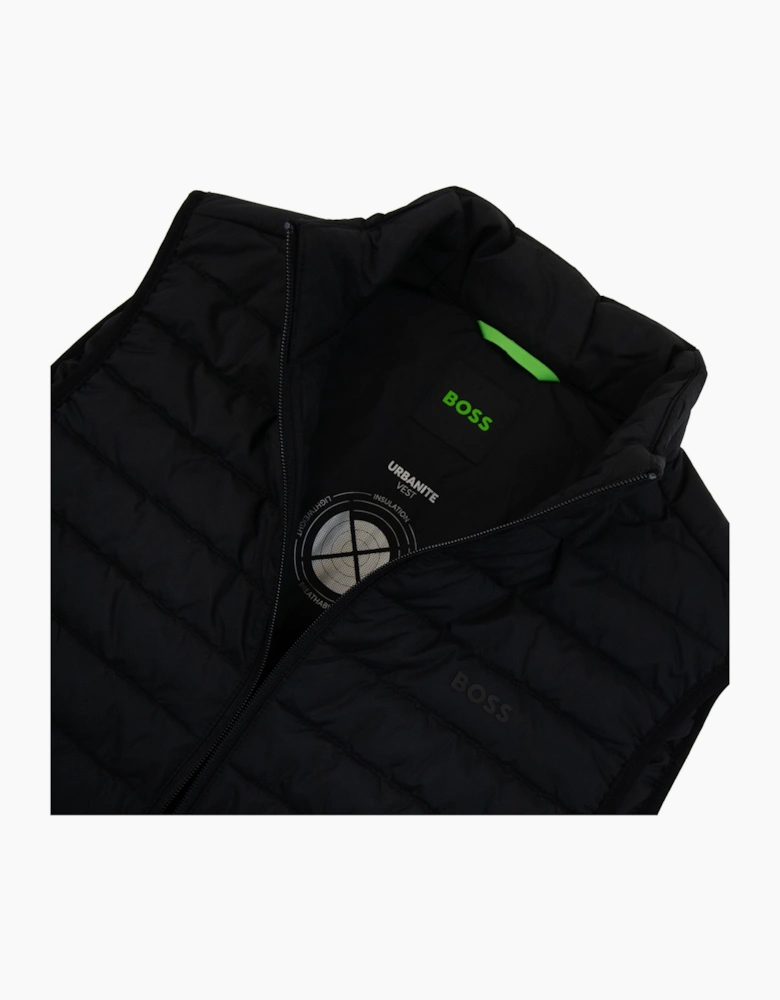 Hugo Boss V-thor Regular-fit Zipped Gilet In Water-repellent Fabric Black 001