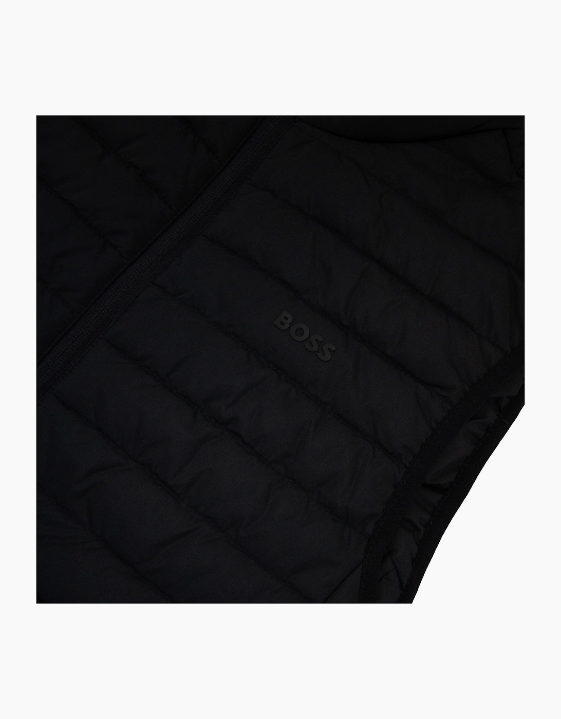 Hugo Boss V-thor Regular-fit Zipped Gilet In Water-repellent Fabric Black 001