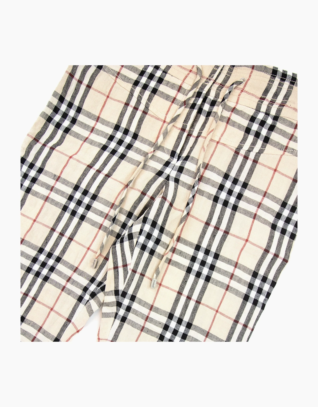 Burberry Woman Garrick Check Wide Leg Trouser Camel