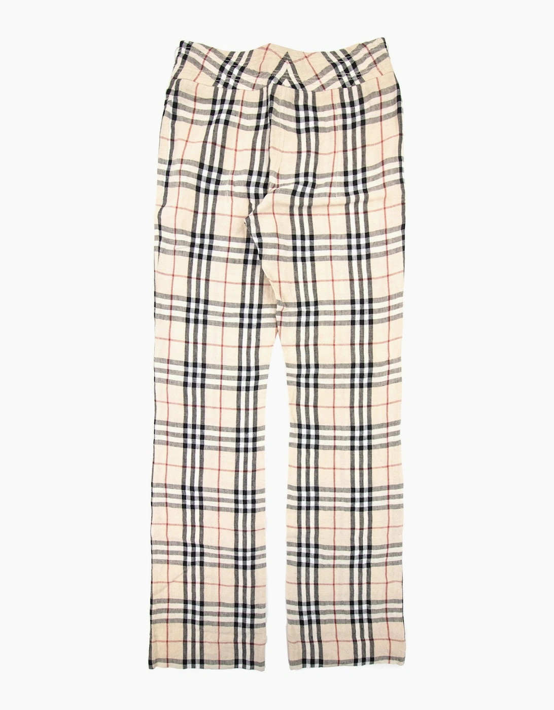 Burberry Woman Garrick Check Wide Leg Trouser Camel