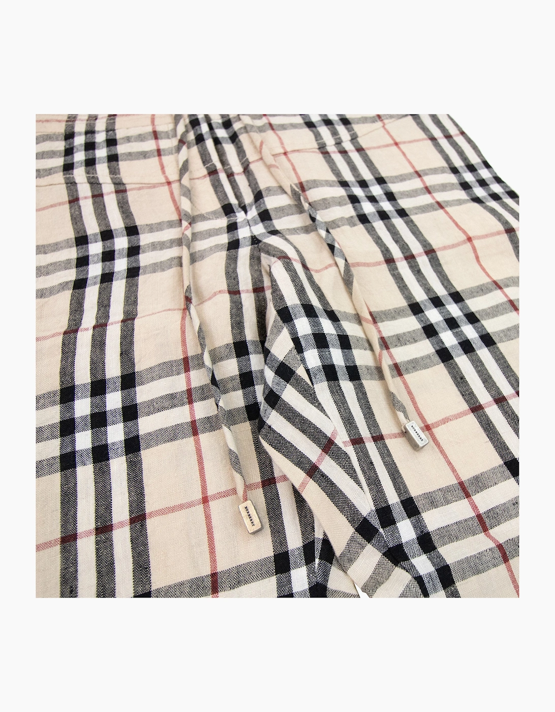 Burberry Woman Garrick Check Wide Leg Trouser Camel