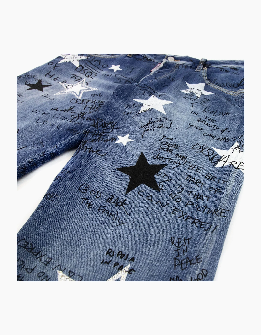 Dsquared2 Skater Star Wash Jeans Navy Blue 470