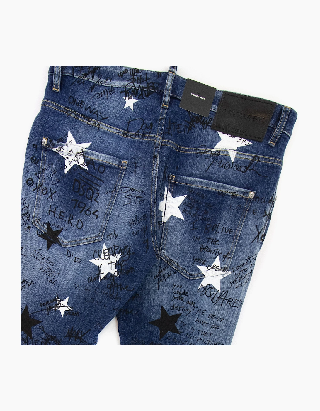 Dsquared2 Skater Star Wash Jeans Navy Blue 470