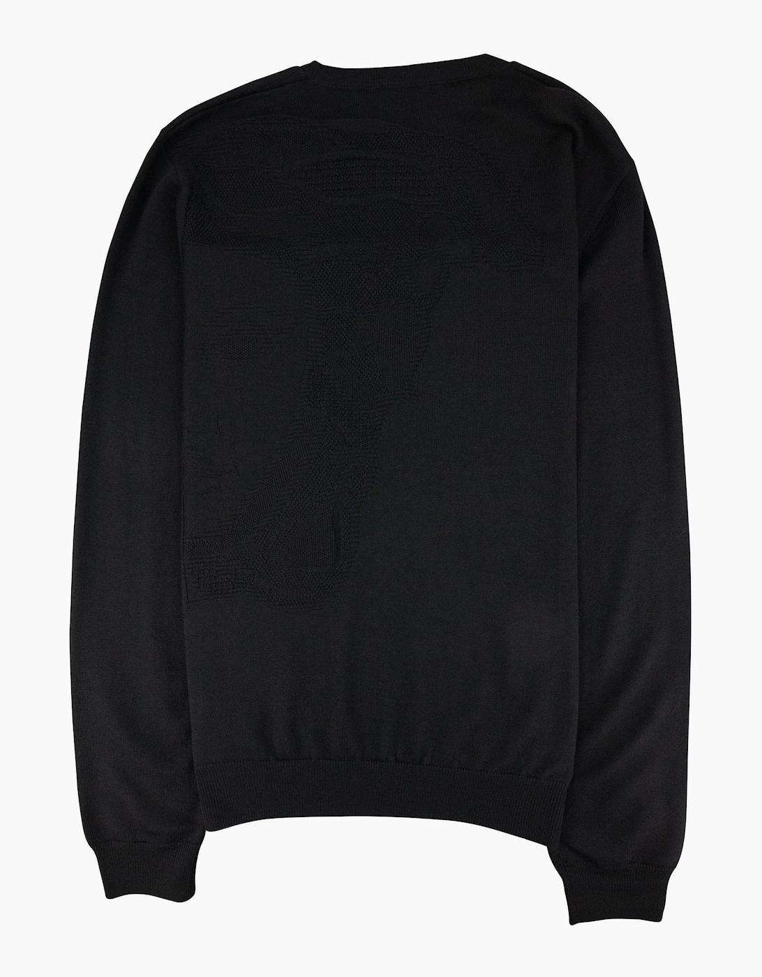 Versace Collection Back Medusa Knitted Sweater Black