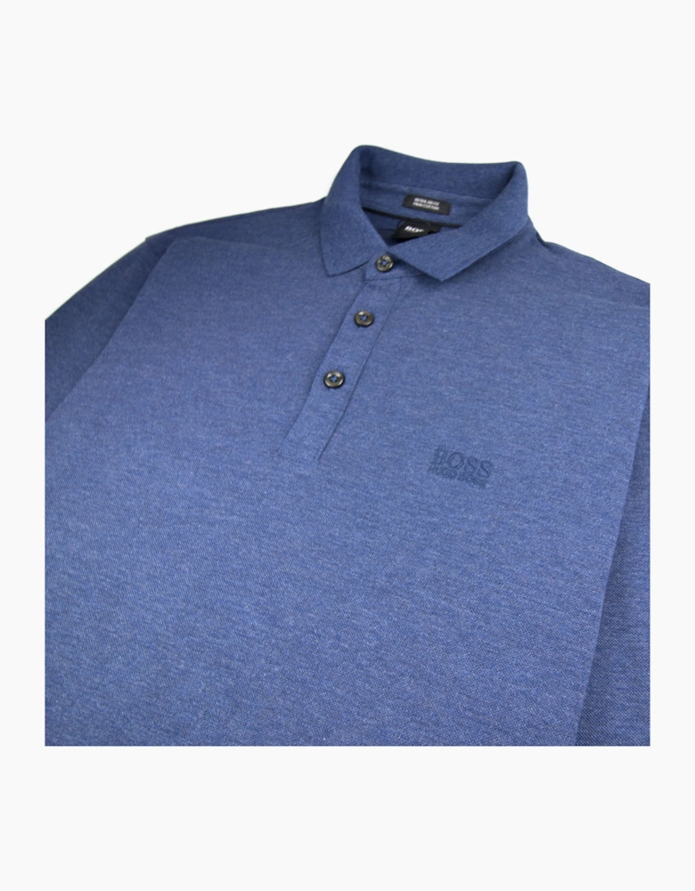 Hugo Boss Pado 10 Long Sleeve Polo Shirt Blue
