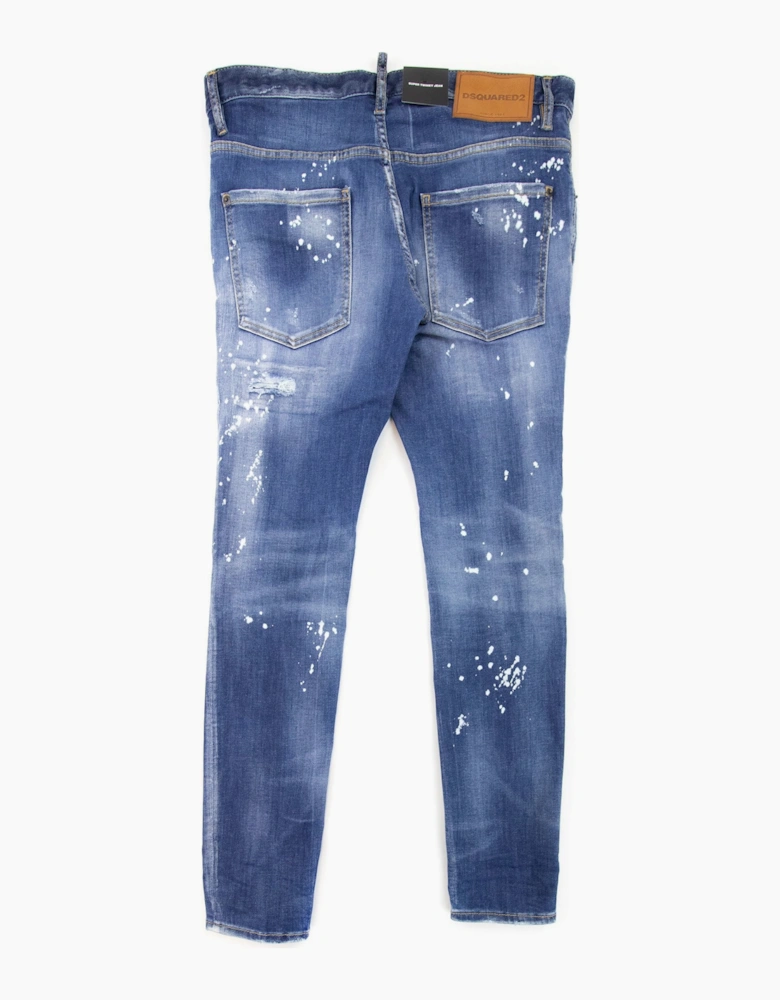 Dsquared2 Super Twinkey Ripped Jeans Navy Blue 470