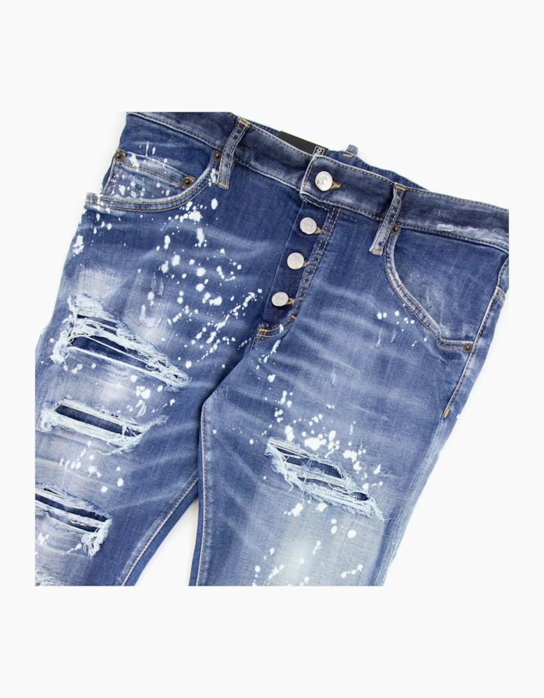 Dsquared2 Super Twinkey Ripped Jeans Navy Blue 470