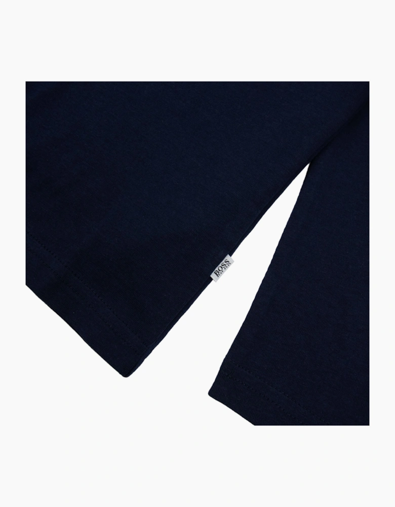 Hugo Boss Kids Printed Logo L/s T Shirt Navy