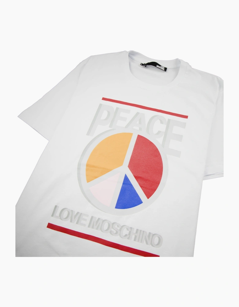 Love Moschino Peace Love T-Shirt White