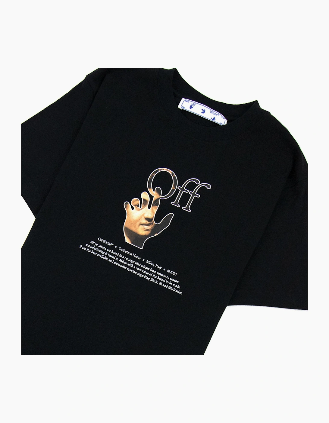 Off White Carav Hand S/s T Shirt Black Multi