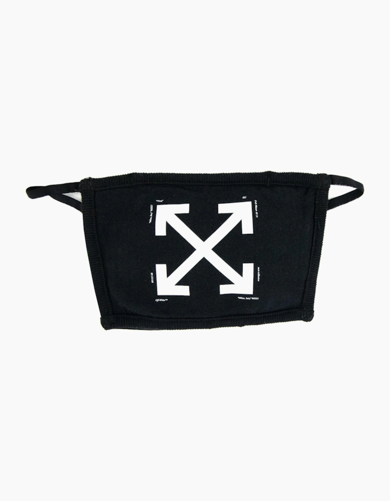 Off White Arrow Print Face Covering Mask Black/white
