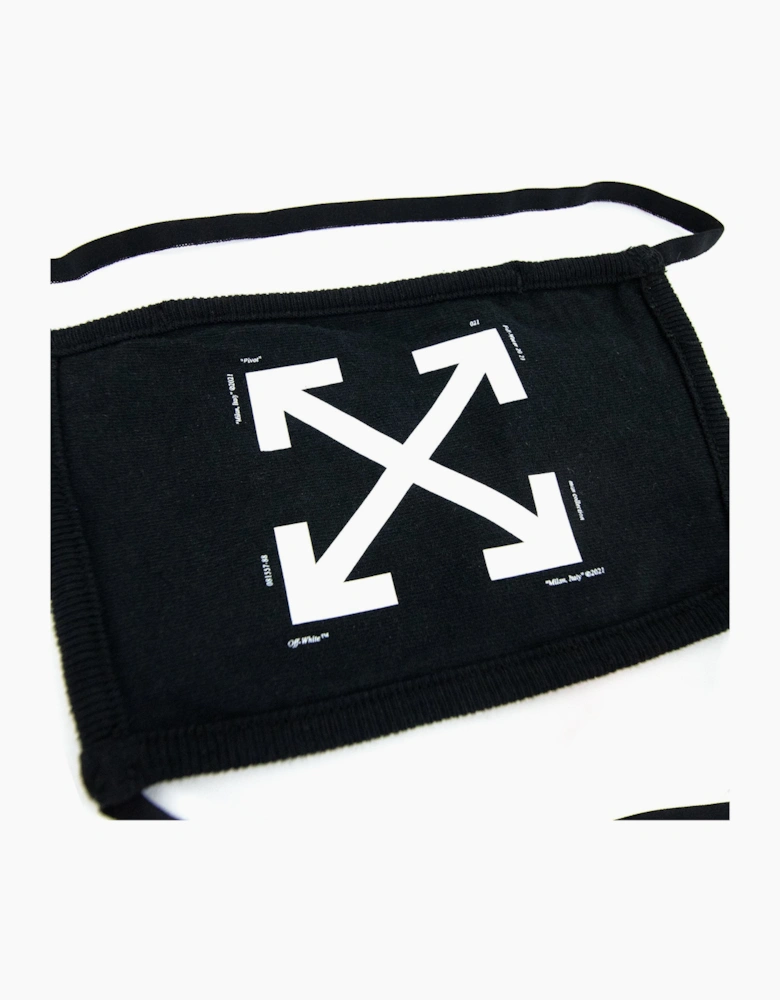Off White Arrow Print Face Covering Mask Black/white