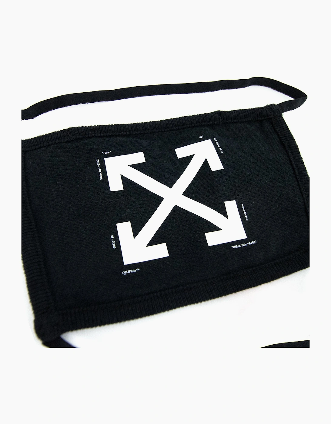 Off White Arrow Print Face Covering Mask Black/white