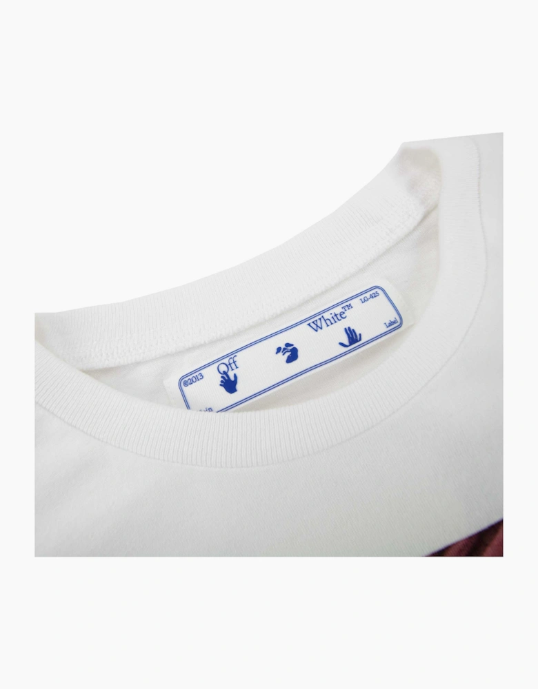 Off White Caravag Printed L/s T Shirt White/black