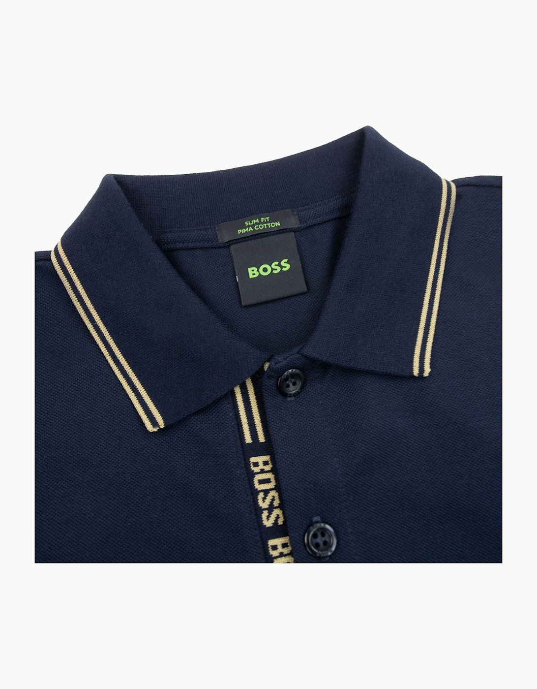 Hugo Boss Paule 4 Slim Fit Branded Placket Polo Navy 403