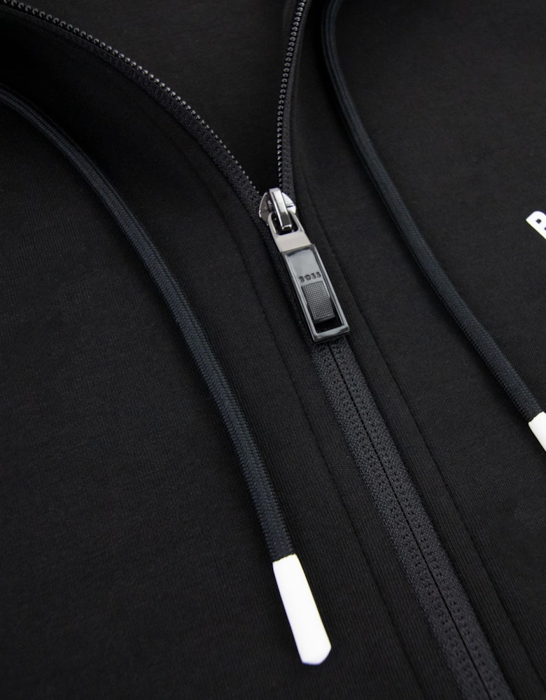 Hugo Boss Saggy 2 Curved Logo Hoody Black