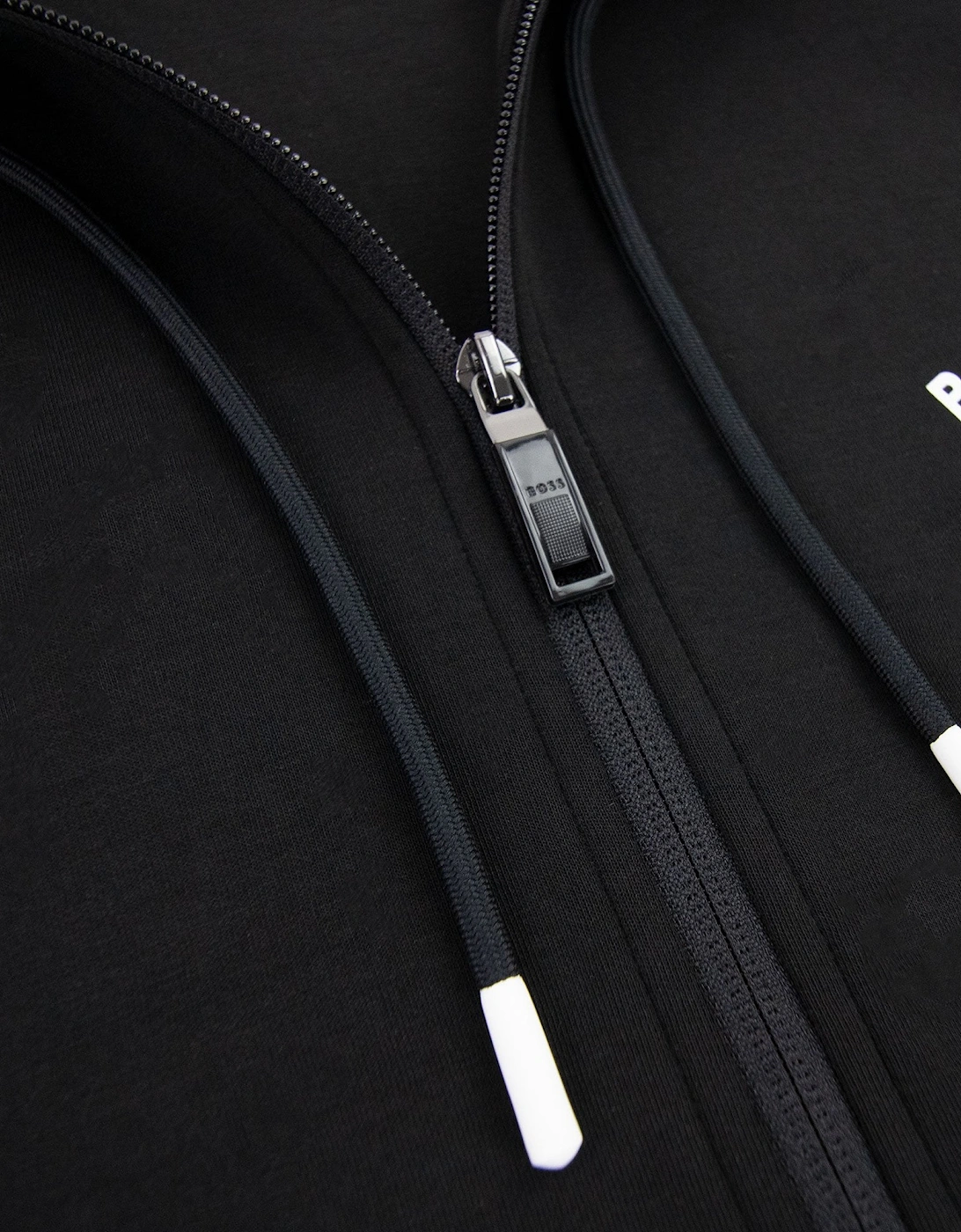 Hugo Boss Saggy 2 Curved Logo Hoody Black